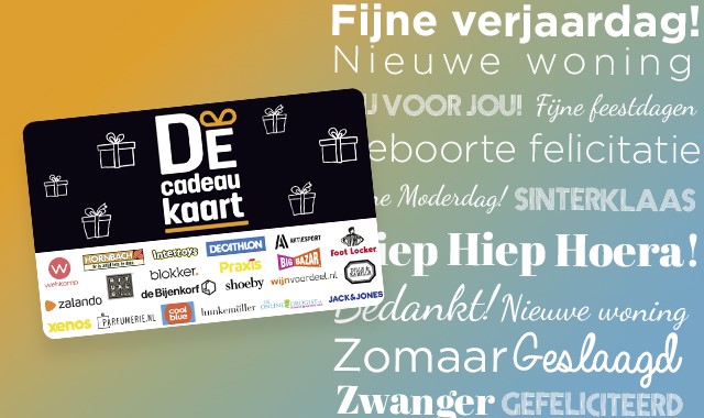DE Cadeaukaart | DE Cadeaukaart | Welkom | DE Leukste Cadeaukaart